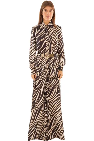 BABYLON Sukienki, Kobieta, Wielobarwność, XS, Animalier Side Split Dress w