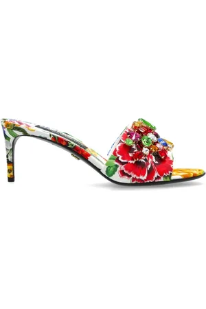 Dolce & Gabbana Buty, Kobieta, Wielobarwność, 36 EU, Klapki na obcasie