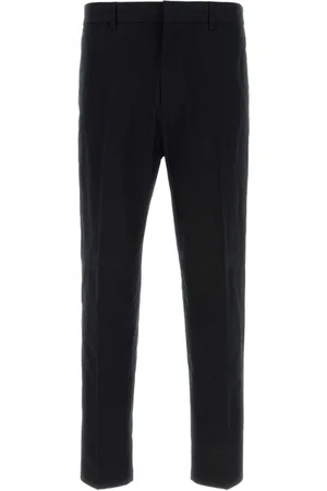 Jil Sander Spodnie, Mężczyzna, Niebieski, M, Bawełna, Granatowe bawełniane spodnie