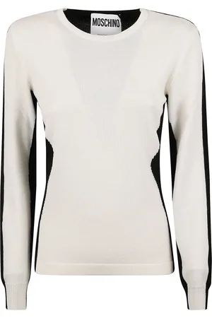 Moschino Swetry, Kobieta, Biały, S, Biała Sweter Maglia