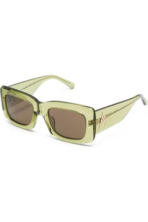 The Attico Akcesoria, Kobieta, Zielony, ONE SIZE, Nylon, Zielone okulary przeciwsłoneczne dla kobiet