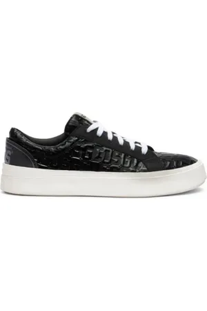 GCDS Buty, Kobieta, Czarny, 37 EU, Patent Monogram Bucket Sneakers