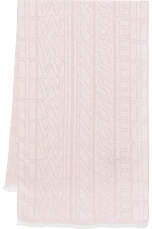 Twin-Set Akcesoria, Kobieta, Różowy, ONE SIZE, Różowy Szalik z Brokatem i Dziurkami