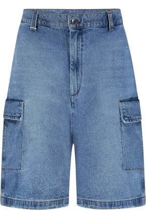 FLÂNEUR Szorty, Mężczyzna, Niebieski, M, Denim, Szorty cargo z denimu dla mężczyzn