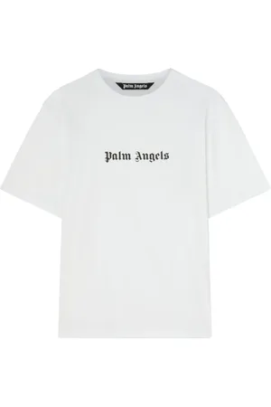 Palm Angels Koszulki, Mężczyzna, Biały, L, Koszulki z nadrukiem logo