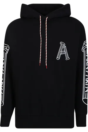 ARIES Bluzy, Mężczyzna, Czarny, M, Czarna bluza z nadrukiem logo