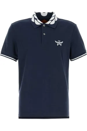 MCM Koszulki, Mężczyzna, Niebieski, L, Stretch Piquet Polo Shirt w kolorze granatowym
