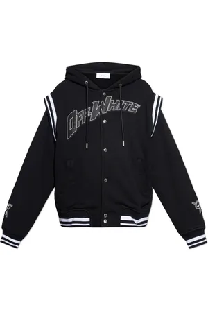 OFF-WHITE Kurtki, Mężczyzna, Czarny, M, Poliester, Kurtka z Logo