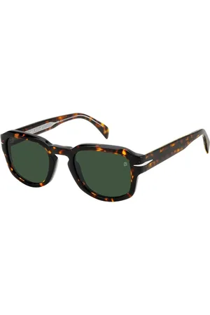 DB EYEWEAR BY DAVID BECKHAM Akcesoria, Mężczyzna, brązowy, ONE SIZE, Okulary przeciwsłoneczne z zielonymi soczewkami z octanu dla mężczyzn