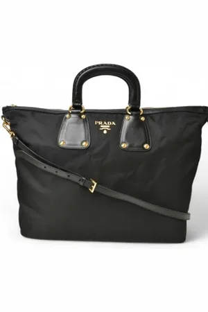 Prada Pre-owned, unisex, Czarny, ONE SIZE, Pre-owned Skórzane torebki