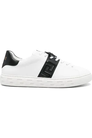 VERSACE Buty, Mężczyzna, Biały, 45 EU, Białe Buty na Sznurowadła z Medusa Head