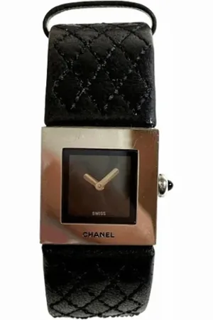 CHANEL Pre-owned, Kobieta, Czarny, ONE SIZE, Pre-owned Leather watches