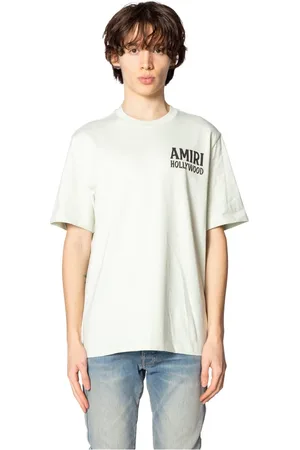 AMIRI Koszulki, Mężczyzna, Zielony, L, Jazz Wolf Tee Pale Mint