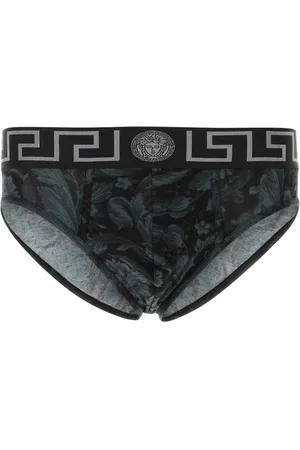 VERSACE Bielizna, Mężczyzna, Wielobarwność, 2XL, Wydrukowane Bawełniane Figi