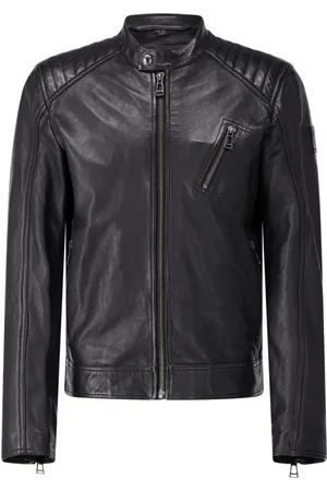 Belstaff Kurtki, Mężczyzna, Czarny, 2XL, Skóra, Kurtka Skórzana Biker z Nappy