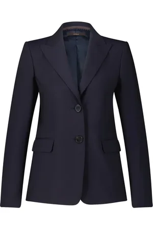 Windsor Kurtki, Kobieta, Niebieski, XS, Elegancki Wełniany Blezer ze Stretchem