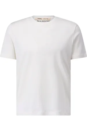 MAURIZIO BALDASSARI Koszulki, Mężczyzna, Biały, 2XL, T-shirt z jedwabiu