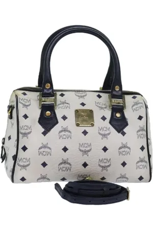 MCM Pre-owned, Kobieta, Biały, ONE SIZE, Skóra, Pre-owned Fabric handbags