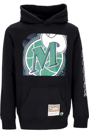 Mitchell & Ness Bluzy, Mężczyzna, Czarny, XL, Bluza z kapturem NBA Big Face Czarna
