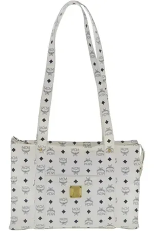 MCM Pre-owned, Kobieta, Biały, ONE SIZE, Pre-owned Canvas totes
