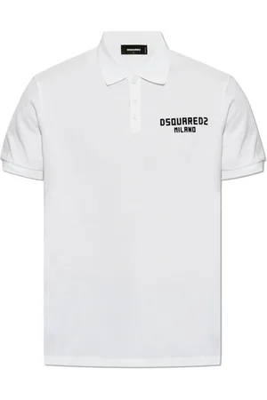 Dsquared2 Koszulki, Mężczyzna, Biały, S, Bawełna, Polo z Logo