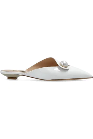 Casadei Buty, Kobieta, Biały, 37 EU, Skóra, Klapki Tiffany