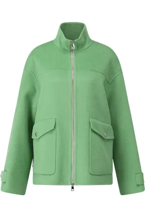 Milestone Kurtki, Kobieta, Zielony, 2XL, Stylowa wełniana kurtka z praktycznymi detalami