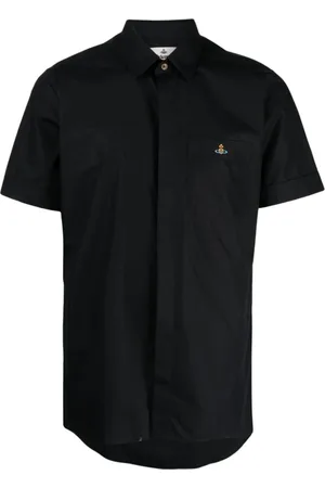 Vivienne Westwood Koszule, Mężczyzna, Czarny, L, Czarna Koszula z Logo Orb
