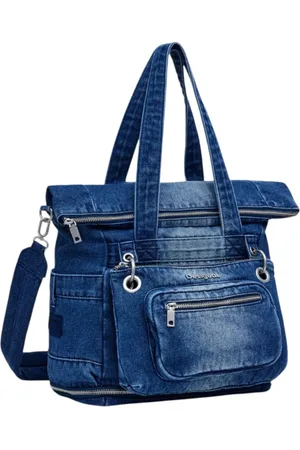 Desigual Torebki, Kobieta, Niebieski, ONE SIZE, Kolekcja Wiosna/Lato Damskie Torby z Poliestru