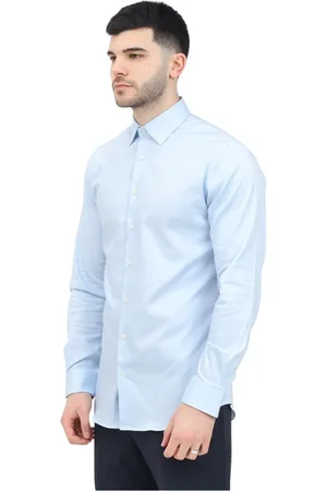 SELECTED Koszule, Mężczyzna, Niebieski, M, Niebieska Koszula z Długim Rękawem Casual Chic