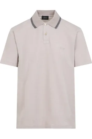 BRIONI Koszulki, Mężczyzna, Beżowy, M, Koszulka Polo Shell Sand