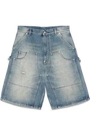 Moschino Szorty, Mężczyzna, Niebieski, L, Denim, Niebieskie Dżinsowe Jeansyy Casual