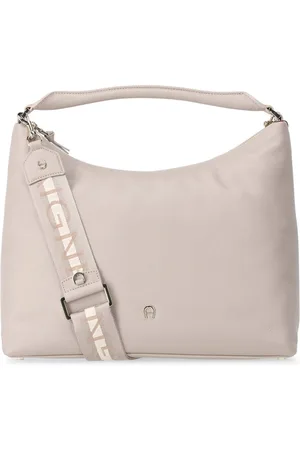 Aigner Torebki, Kobieta, Beżowy, ONE SIZE, Elegancka skórzana torba na ramię