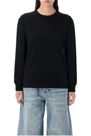 Alexander Wang Bluzy, Kobieta, Czarny, S, Podstawowy t-shirt z długim rękawem