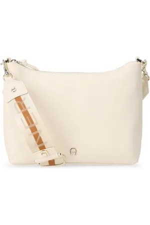 Aigner Torebki, Kobieta, Beżowy, ONE SIZE, Elegancka skórzana torba na ramię