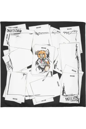 Moschino Akcesoria, Kobieta, Wielobarwność, ONE SIZE, Stylowy Jedwabny Szalik
