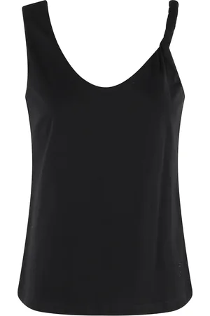 FEDERICA TOSI Koszulki, Kobieta, Czarny, M, Stylowy Top z Jerseyu