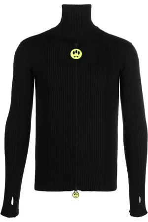 BARROW Swetry, Mężczyzna, Czarny, S, Elegancki Sweter z Wysokim Kołnierzem