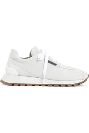 Brunello Cucinelli Buty, Kobieta, Beżowy, 39 EU, Skóra, Białe Sneakersy