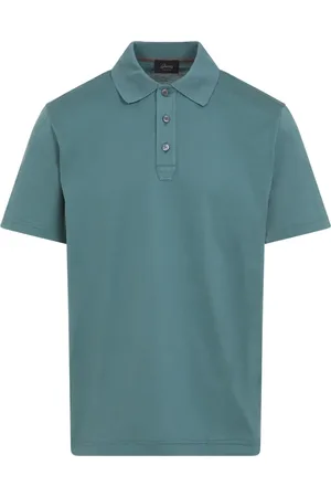 BRIONI Koszulki, Mężczyzna, Niebieski, M, Polo w kolorze szmaragdowym