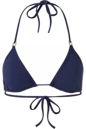 Melissa Odabash Stroje kąpielowe, Kobieta, Niebieski, XS, Granatowy Top Bikini z Trojkątnymi Miskami