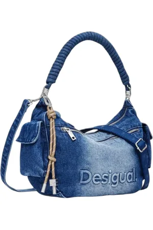 Desigual Torebki, Kobieta, Niebieski, ONE SIZE, Kolekcja Wiosna/Lato Damskie Torby Bawełniane