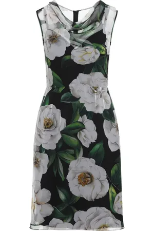 Dolce & Gabbana Sukienki, Kobieta, Wielobarwność, S, Czarna Jedwabna Sukienka Elegancki Styl