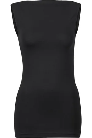 Wolford Koszulki, Kobieta, Czarny, L, Czarny Bezrękawnik Aurora Top