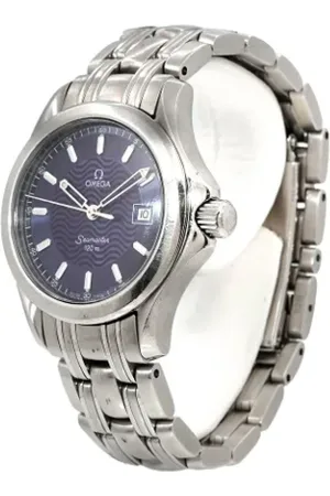 Omega Pre-owned, Kobieta, Niebieski, ONE SIZE, Pre-owned Fabric watches