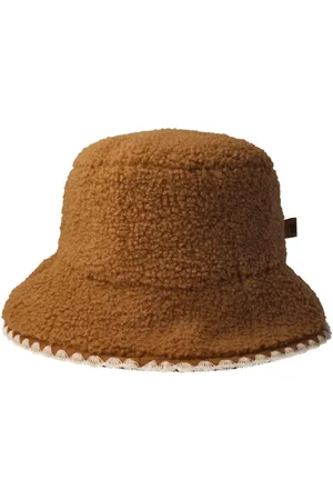 UGG Akcesoria, Kobieta, brązowy, ONE SIZE, Karmelowy Puchaty Dzianinowy Czapka