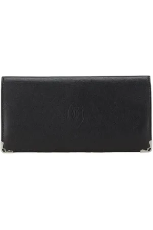 Cartier Pre-owned, Kobieta, Czarny, ONE SIZE, Skóra, Pre-owned skórzane portfele