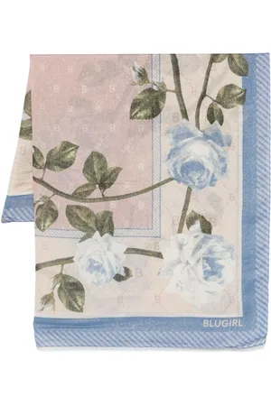 Blugirl Akcesoria, Kobieta, Wielobarwność, ONE SIZE, Kwadratowy Szal z Dzianiną Lurex