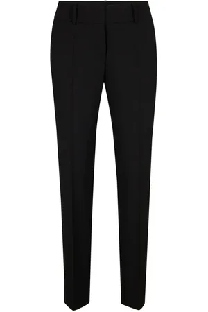 Windsor Spodnie, Kobieta, Czarny, 3XL, Wąskie Spodnie Biznesowe z Wełny