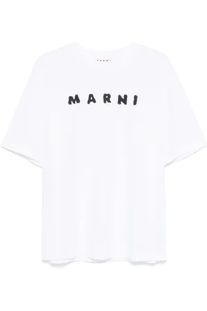 Marni Koszulki, Kobieta, Biały, M, Bawełna, Stylowa Kolekcja T-Shirtów